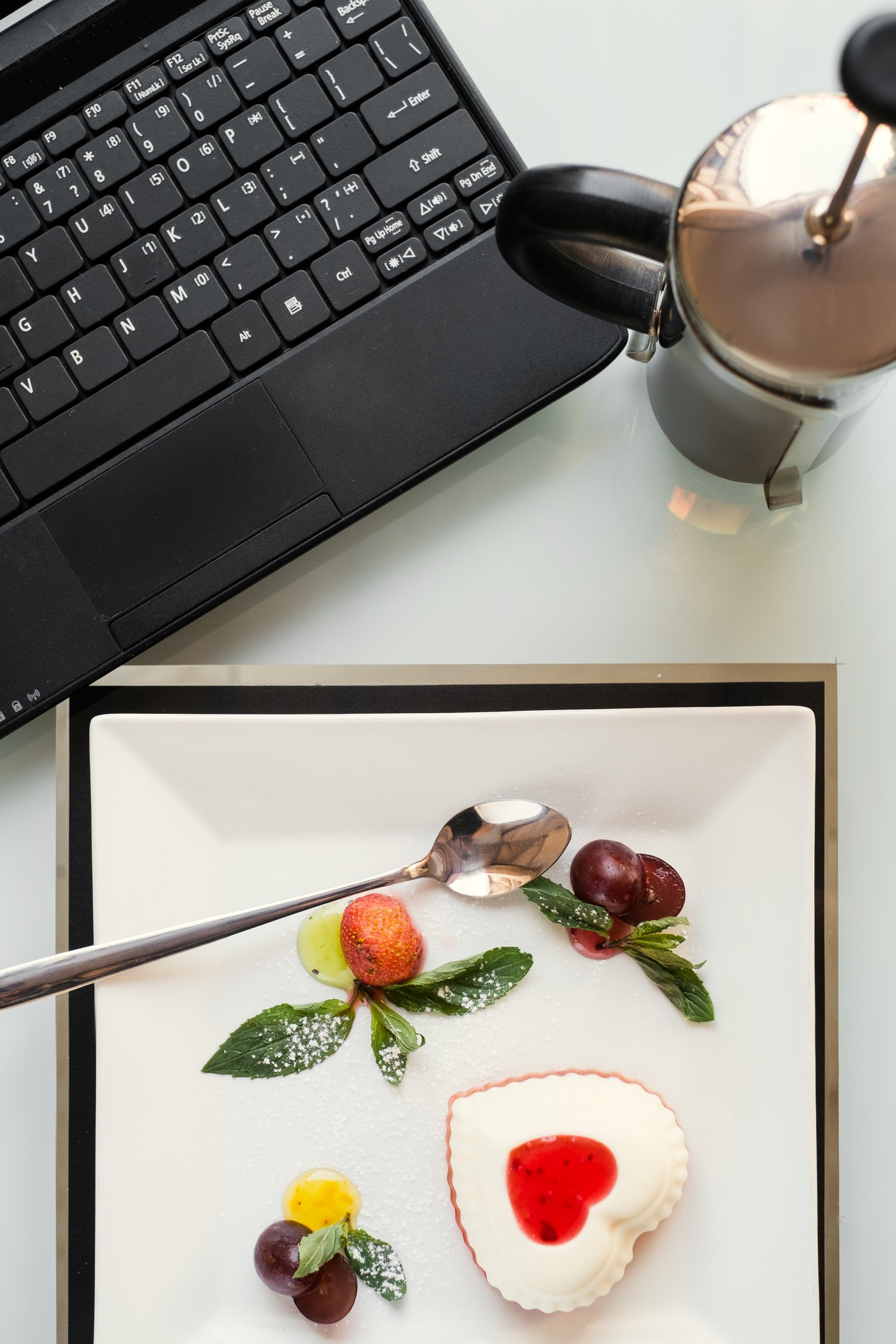compact visual: plated course spread
